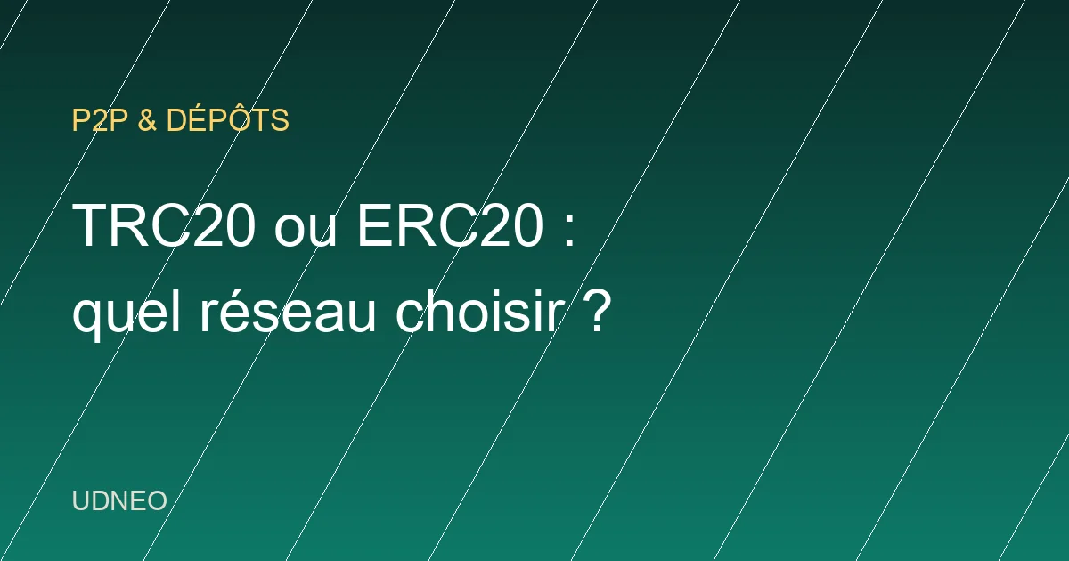 USDT : choisir entre TRC20, ERC20 et autres réseaux